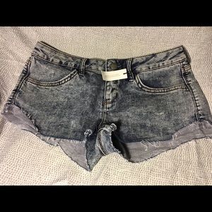 Topshop Moto Hotpants y2K Light Blue Shorts 28 6 NWT