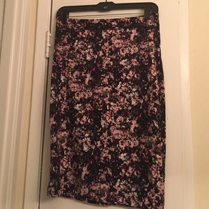 Floral skirt.