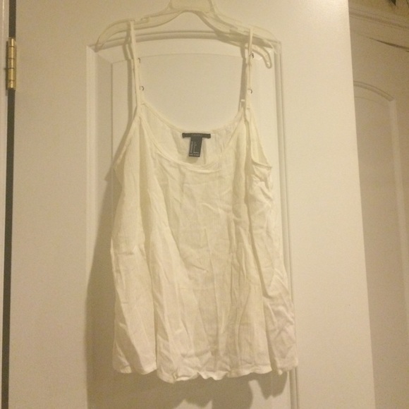 Forever 21 White Flowy Tank