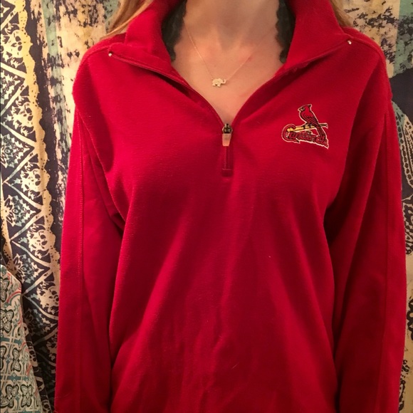 Red cardinals half zip sweatshirt