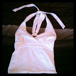 White halter top