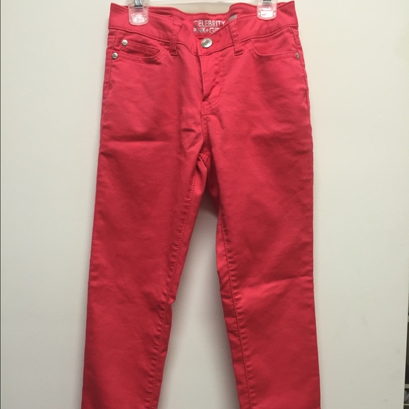 coral pink girls jeans