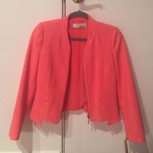 Bright Pink Tailored Textured Blazer
