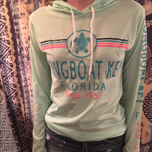 Light green long sleeve hoodie