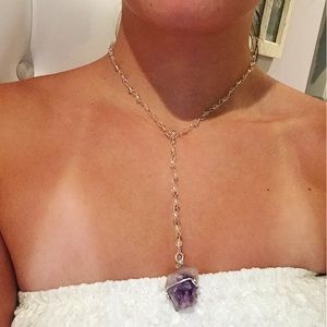 Rosary chain with amethyst cage