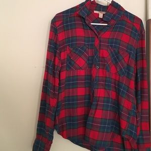 Forever 21 Red and Blue Flannel