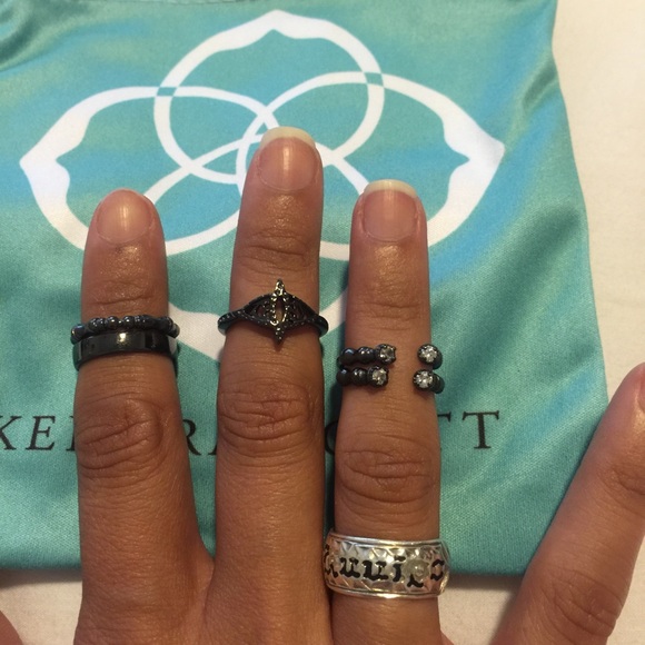 Kendra Scott Midi Rings in Gunmetal