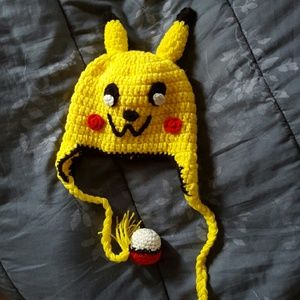 pikachu crochet beanie