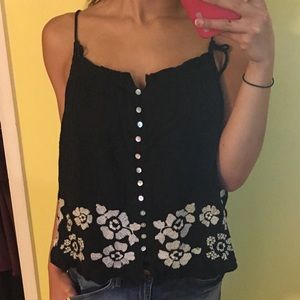 Embroidered tank top
