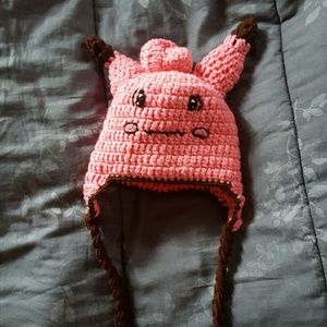 clefairy pokemon crochet beanie