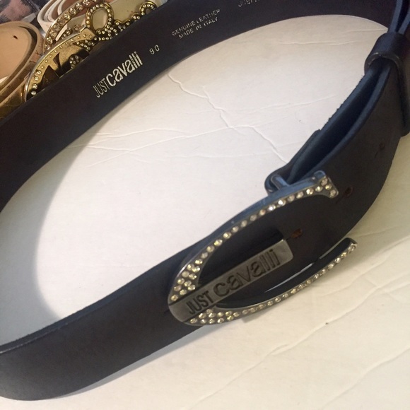 Just Cavalli Black Y2K Belt