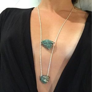 Double stone necklace
