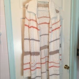 Long knit sweater