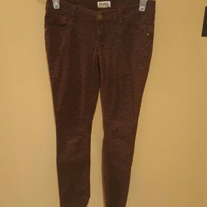 Mud burgundy leopard print pants size 9