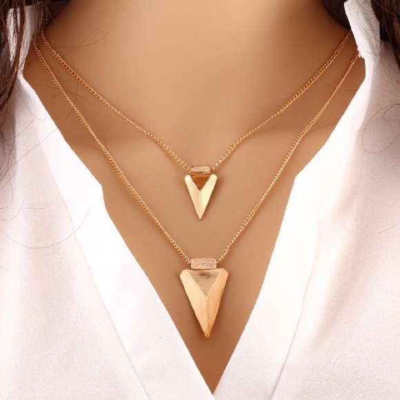 Ushoptwo Jewelry - 🌟SOLD🌟Spearhead Pendant Double Layer Necklace