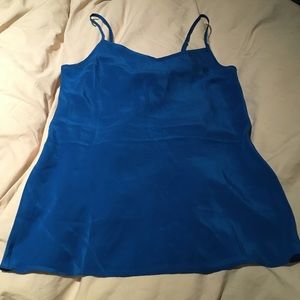 Jcrew blue 100% silk cami