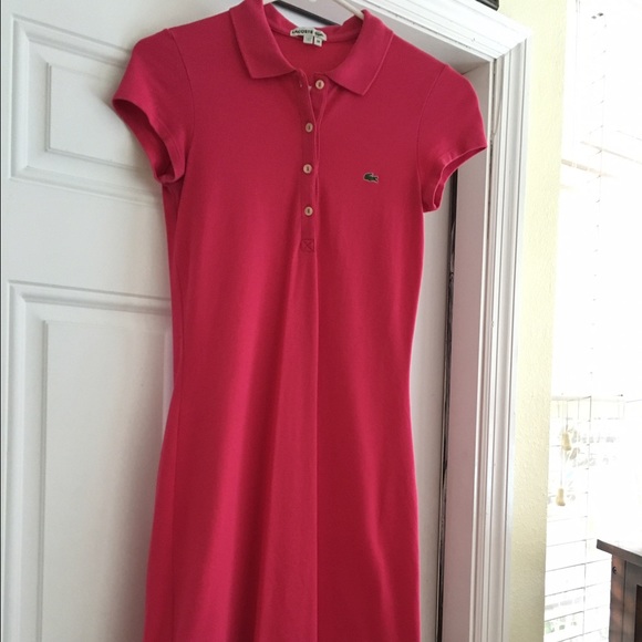 Lacoste Pink Polo Dress - size 34