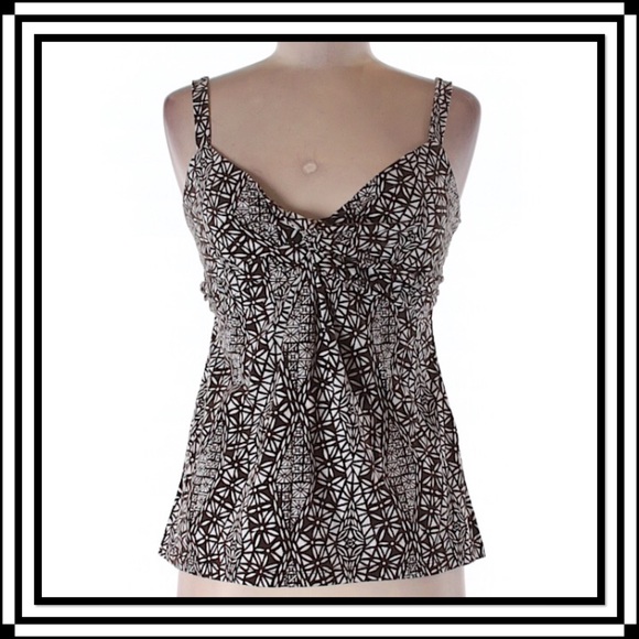 Ann Taylor Factory Gathered V Neckline Tank Top
