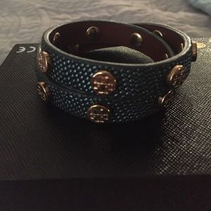 Blue Tory Burch double wrap.