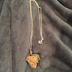 Jasper wire wrapped necklace