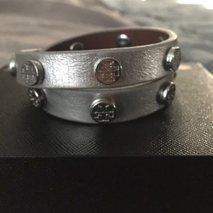 Silver Tory Burch double wrap