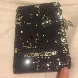 Victoria's Secret passport cover black sequins