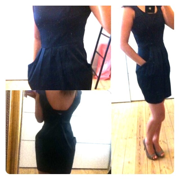 Black satin dress