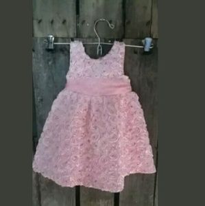 12 Months Pink Floral Soutache Sequin Party Dress