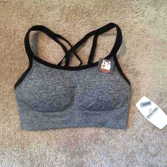 Gray sports bra
