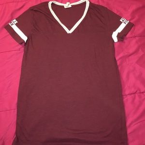 Victoria's Secret maroon v neck