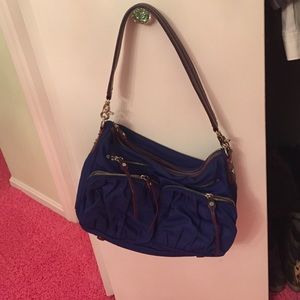 MZ Wallace blue bag with zippers