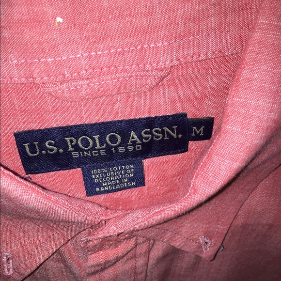 🔴SOLD!🔴Men's M US Polo Assn. S/S Button Down - Picture 2 of 3