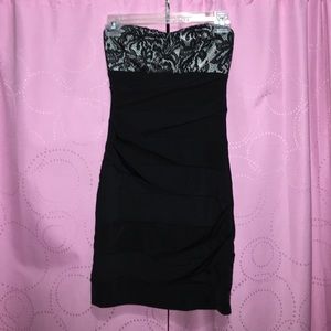 Strapless cocktail dress