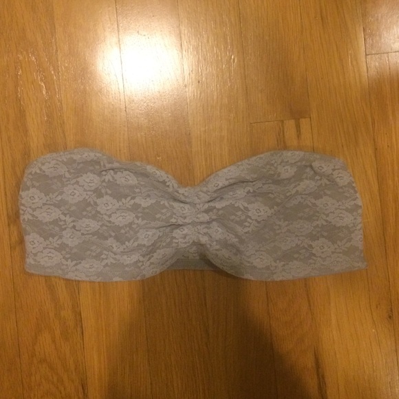 PINK Grey Lace Bandeau