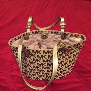 Michael KORS tote/handbag - gold/beige/tan/neutral