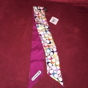 Multi- colored Coach scarf - new with tags