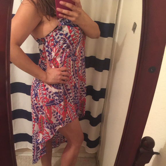 ⛔❗️Last 1 S❗️Jrs Hi Low Chiffon Sheer Dress - Picture 3 of 4