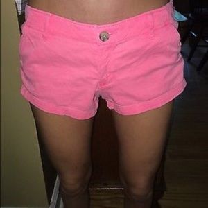 pink hollister shorts
