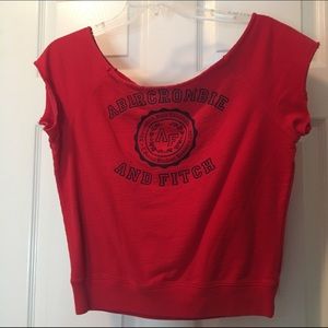 Red crop top Abercrombie and Fitch