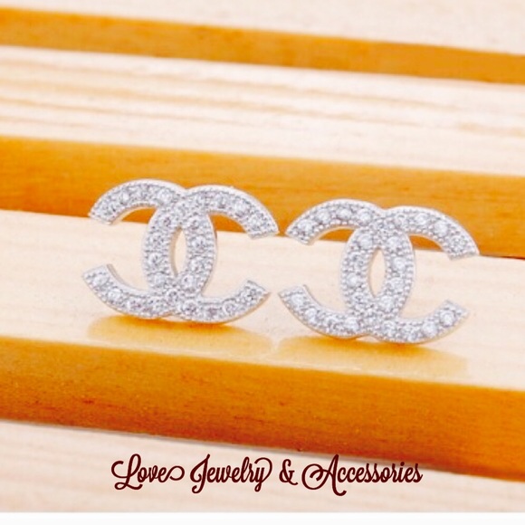 Love Jewelry & Accessories Jewelry - Luxury Design C Logo 925 Silver Stamped Earrings