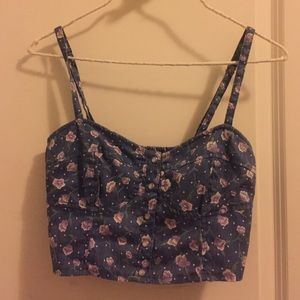 Charlotte Russe Floral Print Crop top