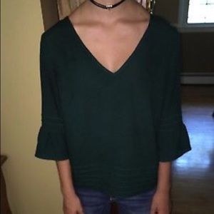 forest green blouse
