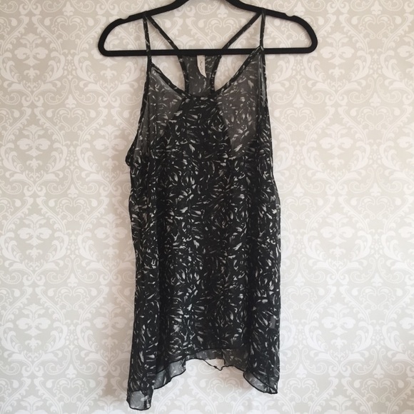 Sheer Black Racerback Camisole - Picture 2 of 4