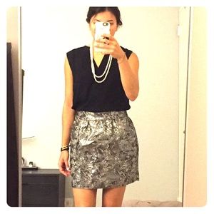 Piperlime Metallic Statement Skirt