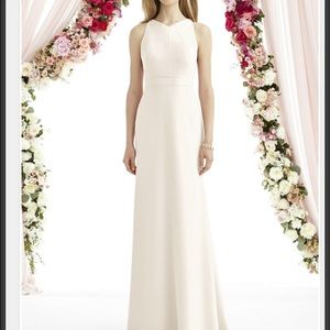 Dessy Group Ivory Crepe Dress Gorgeous!!!