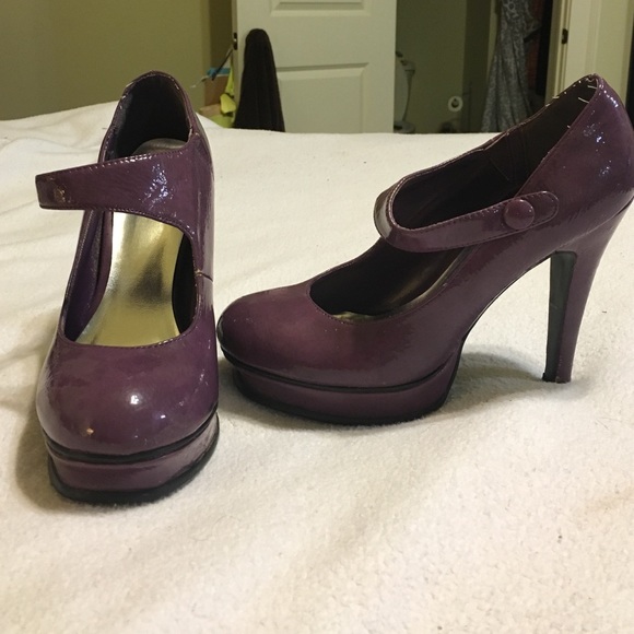 Purple Platform Mary Janes