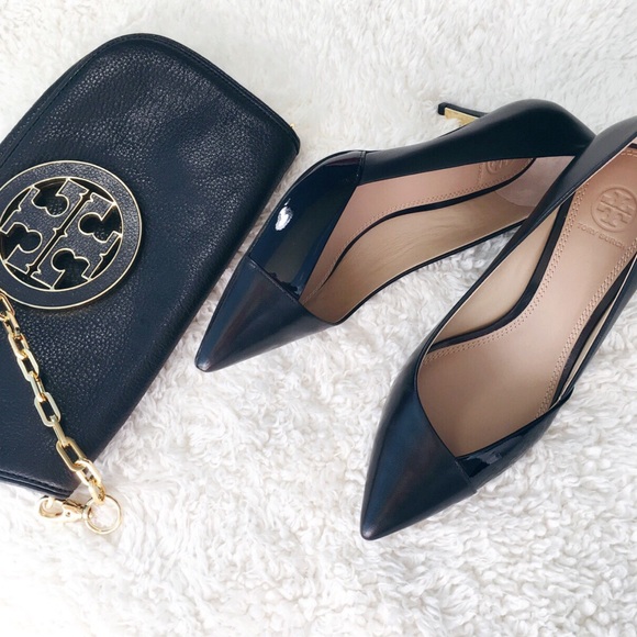 Tory Burch Shoes - Tory Burch Black Ramie Pumps