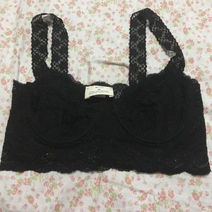 Black lace bralette