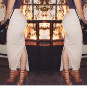 Nude Maxi Skirt