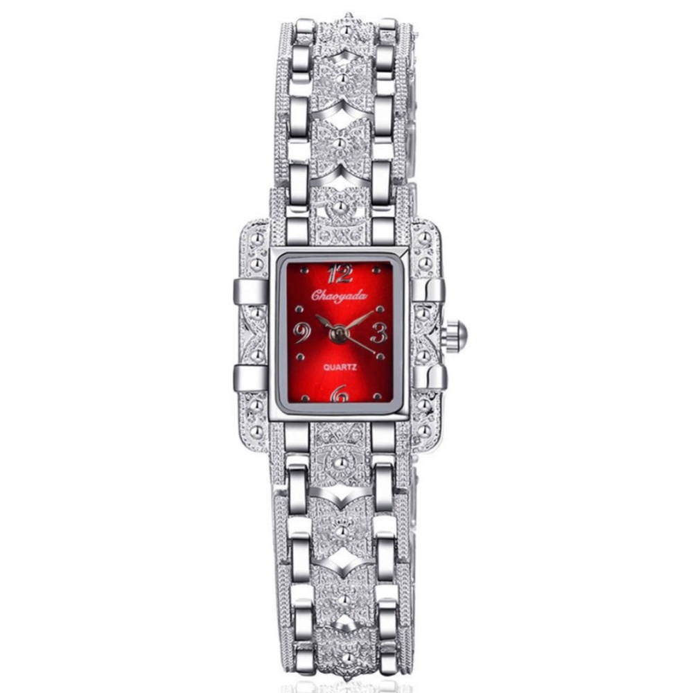 Square Analog Stainless Steel Bracelet Watch